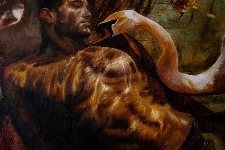 Detail of a torso underwater