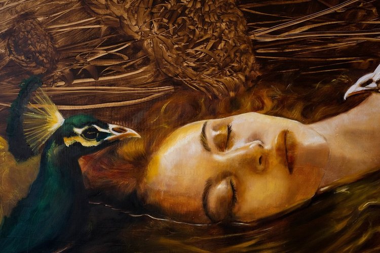 ‘Gardens Beyond Time’ · 46 × 32 in · Oils on hand-prepared wood